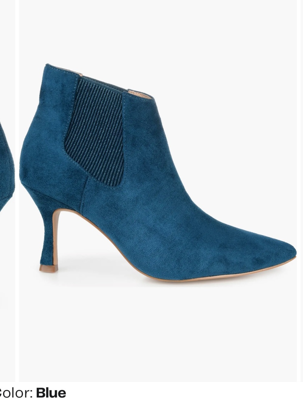 Journee Collection Teal Suede Stiletto Pumps